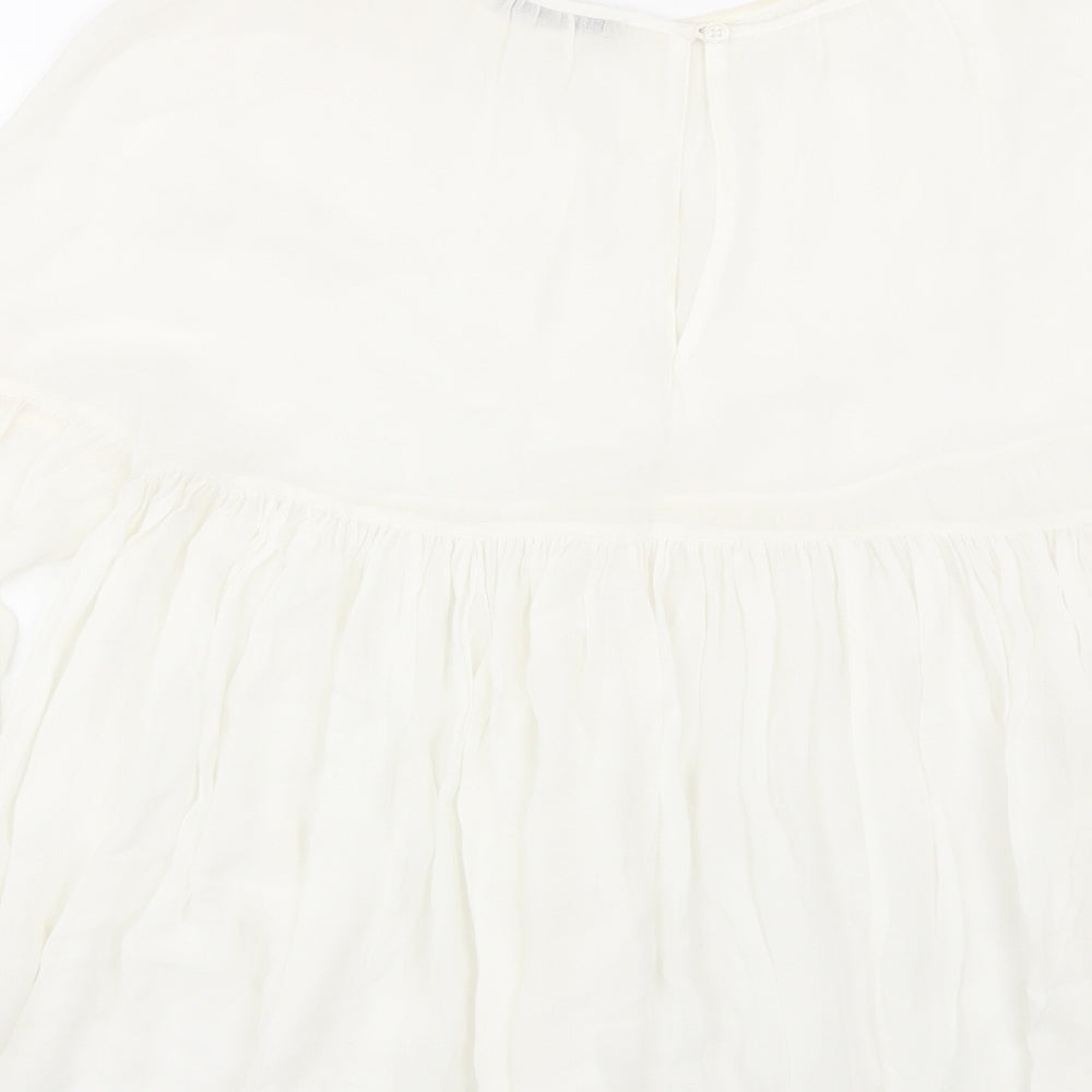 M&S Womens White Basic Blouse Size 6