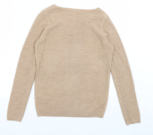 M&S Womens Brown Pullover Jumper Size 8