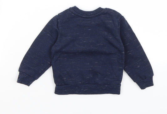 Primark Baby Blue Pullover Jumper Size 9-12 Months - Snowman