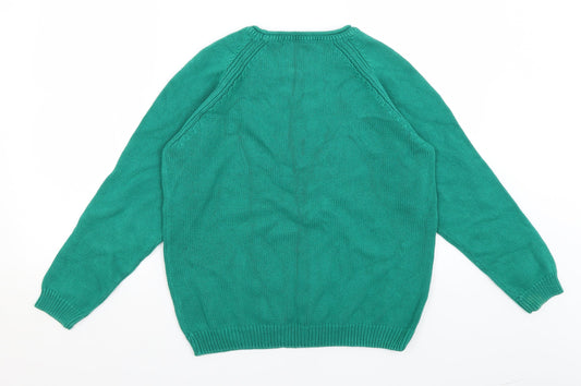 Isle Womens Green Pullover Jumper Size S