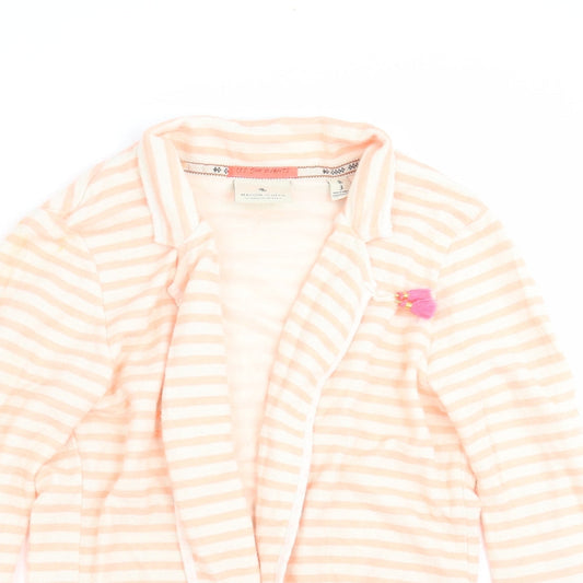 Maison Scotch Womens Beige Striped Cardigan Jumper Size M