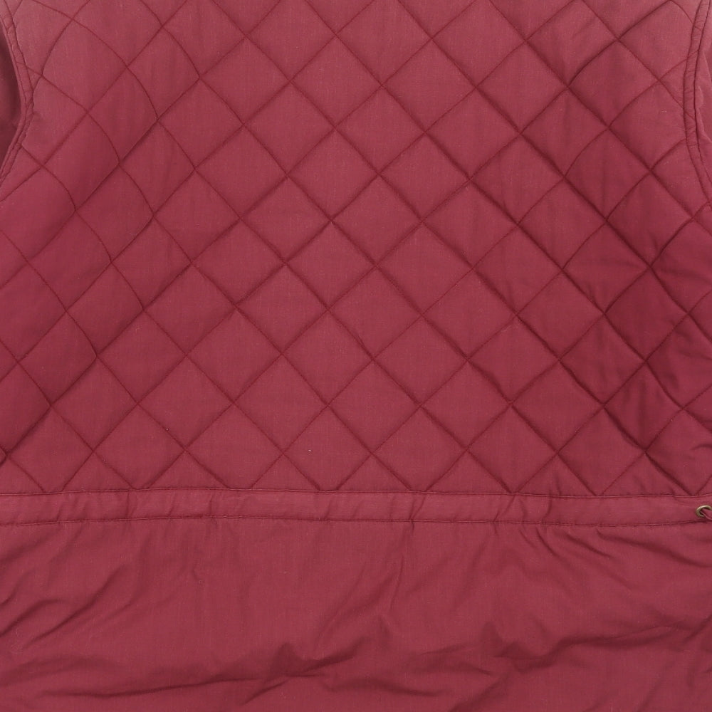 FASHION EXTRA Womens Purple Quilted Jacket Size 14 - burgundy