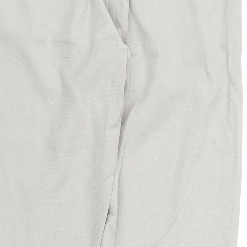 Stile Benetton Womens Grey Capri Trousers Size 8 L26 in