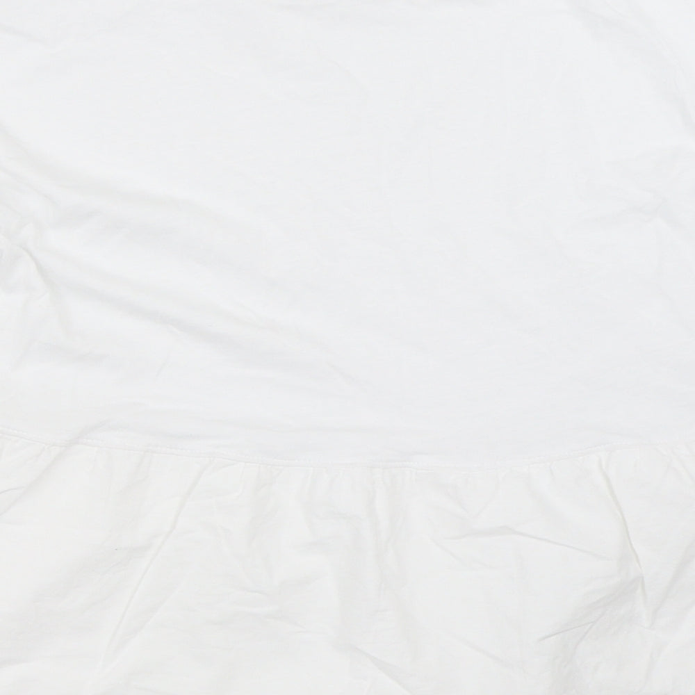 New Look Womens White Basic T-Shirt Size 10