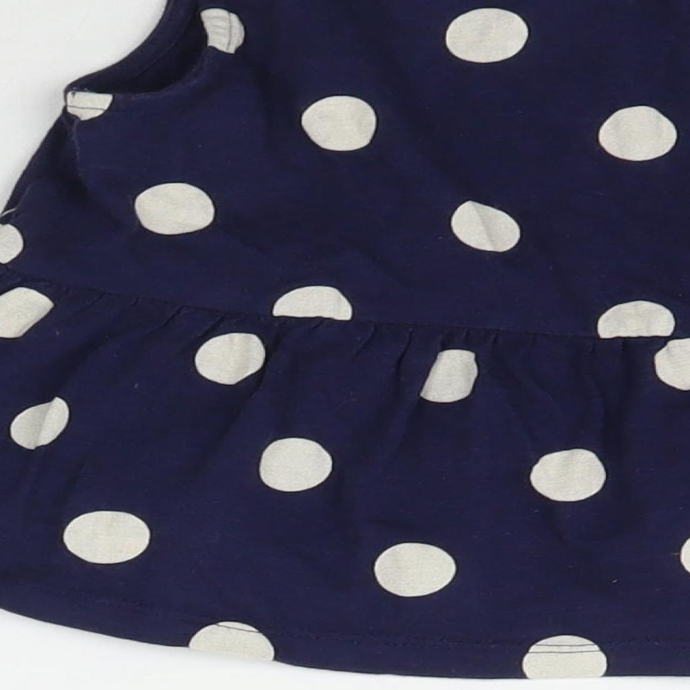 F&F Baby Blue Polka Dot T-Shirt Dress Size 18-24 Months