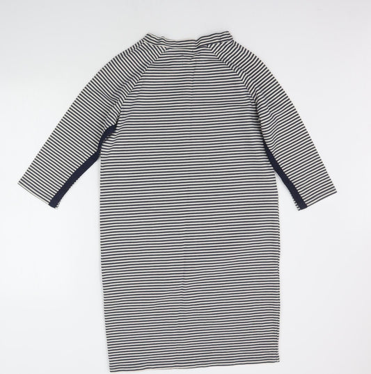 Selected Womens White Striped Jumper Dress Size M