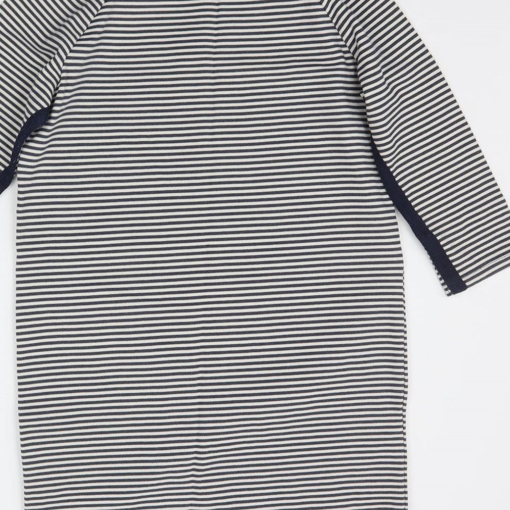 Selected Womens White Striped Jumper Dress Size M