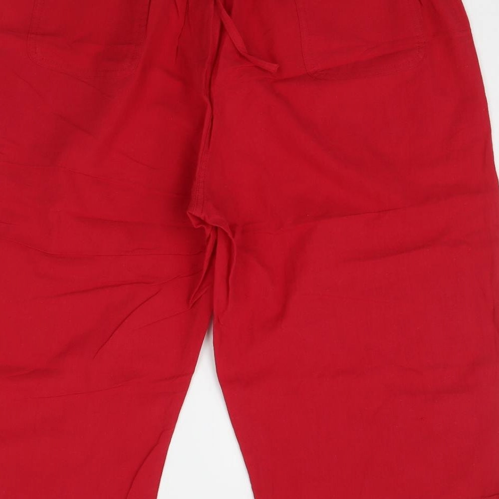 Preworn Womens Red Trousers Size 4XL L20 in
