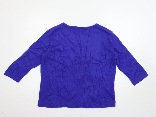 BM Womens Blue Pullover Jumper Size L