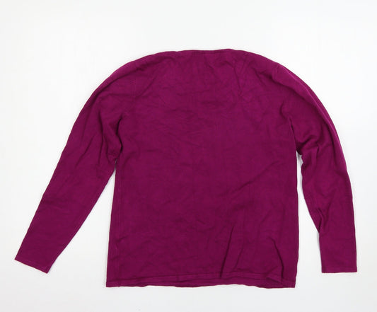 Mud Flower Womens Purple Pullover Jumper Size M