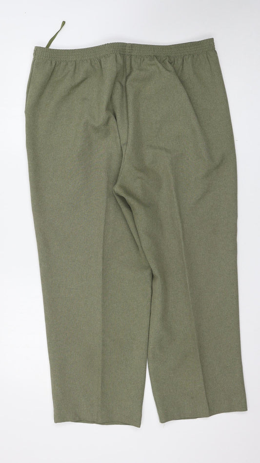 BM Womens Green Trousers Size 18 L25 in