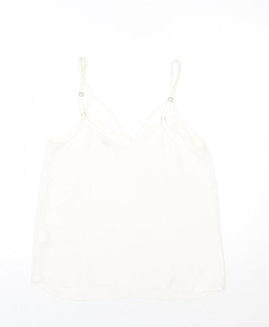 River Island Womens White Basic Tank Size 6