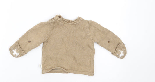Marks and Spencer Baby Brown Pullover Jumper Size 0-3 Months