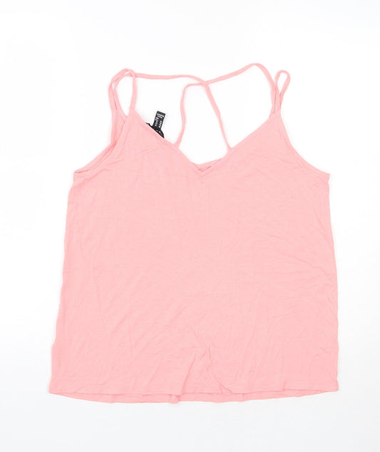 Newlook Womens Pink Basic Tank Size 14