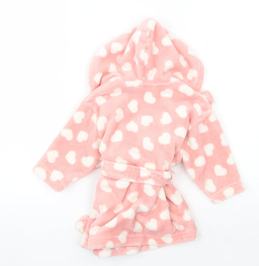 Very Girls Pink Polka Dot Babydoll Gown Size 9-12 Months