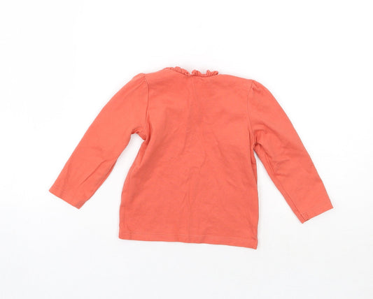 Nutmeg Girls Orange Basic T-Shirt Size 9-12 Months