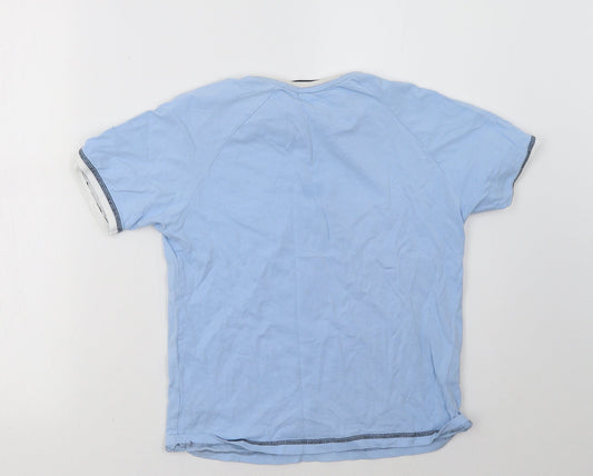 Marks and Spencer Boys Blue Basic T-Shirt Size 9-10 Years - Manchester City