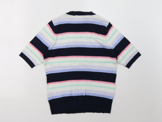 Marks and Spencer Womens Multicoloured Striped Pullover Sweatshirt Size 12