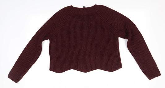New Look Girls Brown Pullover Jumper Size 14-15 Years