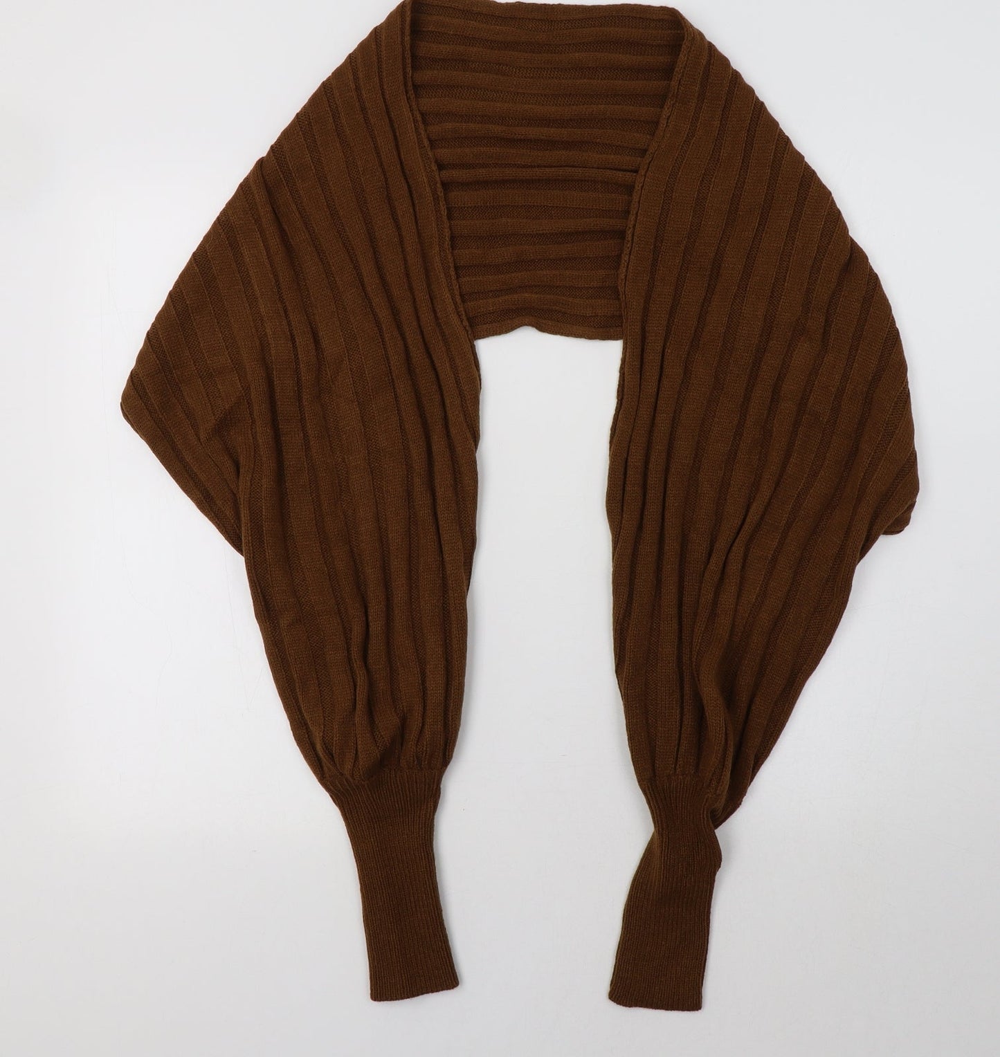 Preworn Womens Brown Knit Scarf