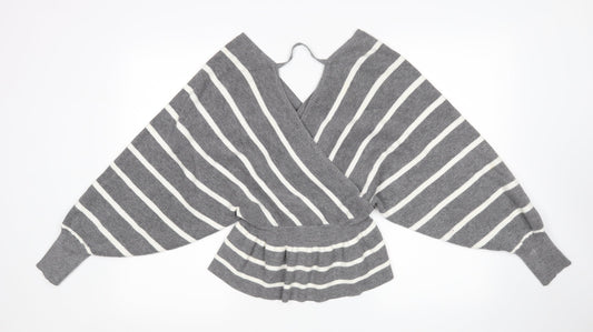 New Look Womens Multicoloured Striped Pullover Jumper Size S
