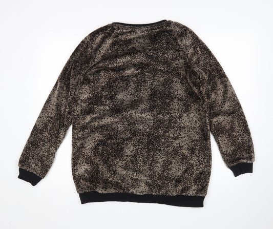 NEXT Womens Brown Animal Print Pullover Jumper Size 12