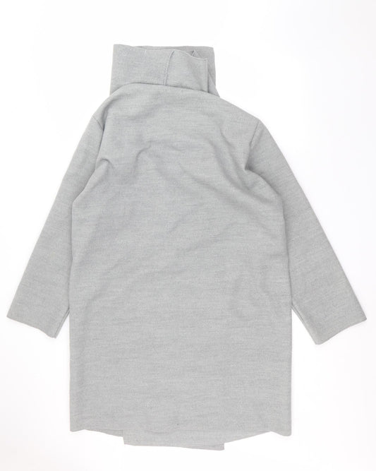 Boohoo Womens Grey Jacket Coatigan Size 16