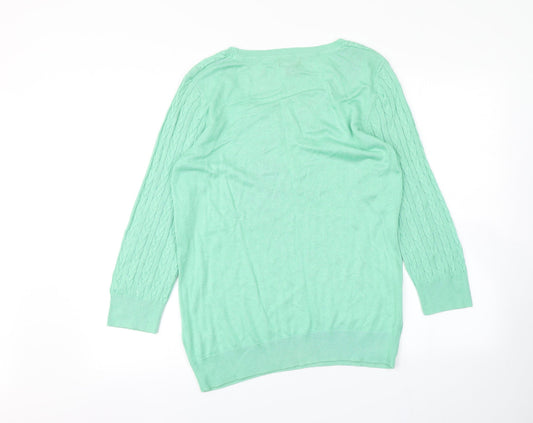 H&M Womens Green Pullover Jumper Size L