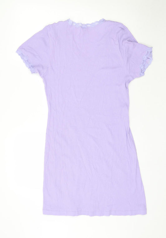 M&Co Womens Purple Striped Mini Size S