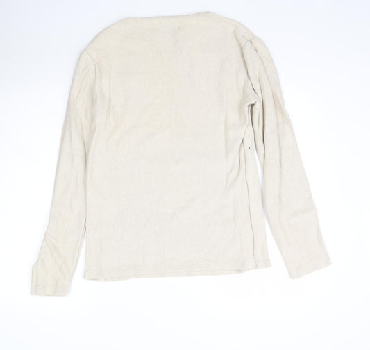 Denim 73 Womens Beige Knit Pullover Jumper Size M