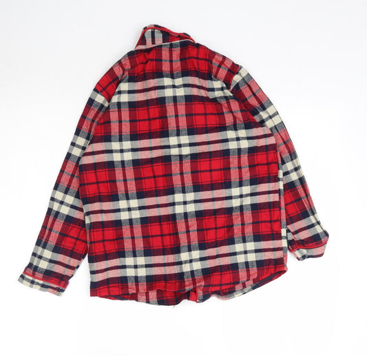 NEXT Girls Red Plaid Top Pyjama Top Size 10-11 Years