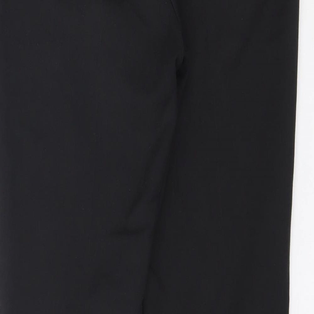 Brand and care label for NEXT women’s black trousers, size UK 10, 27-inch leg