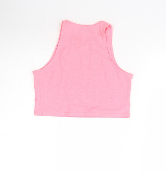 H&M Womens Pink Cropped Tank Size S