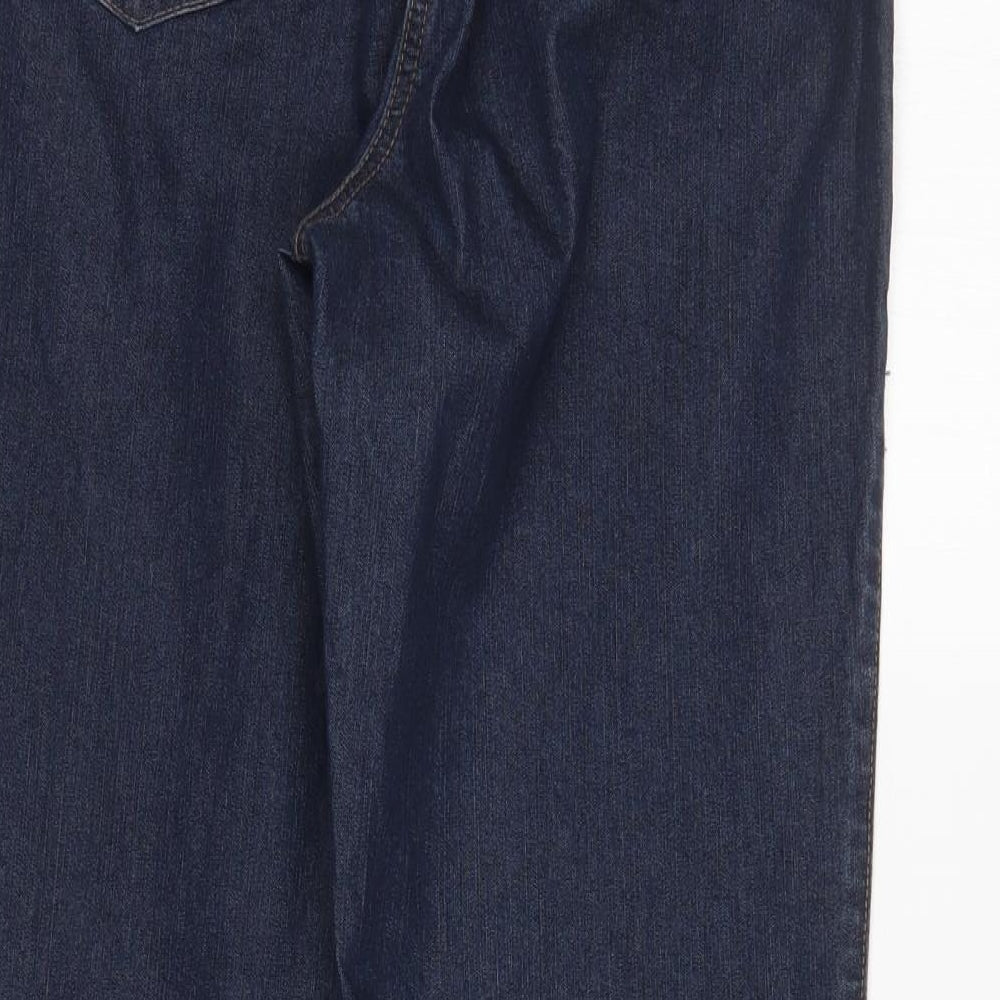 KURZ Womens Blue Straight Jeans L30 in