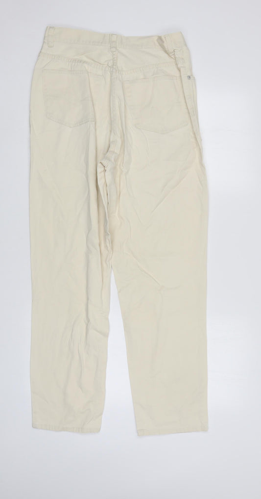 R I Clothing Womens Ivory Straight Jeans Size 14 L29 in