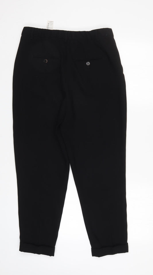Zara Womens Black Trousers Size S L25 in