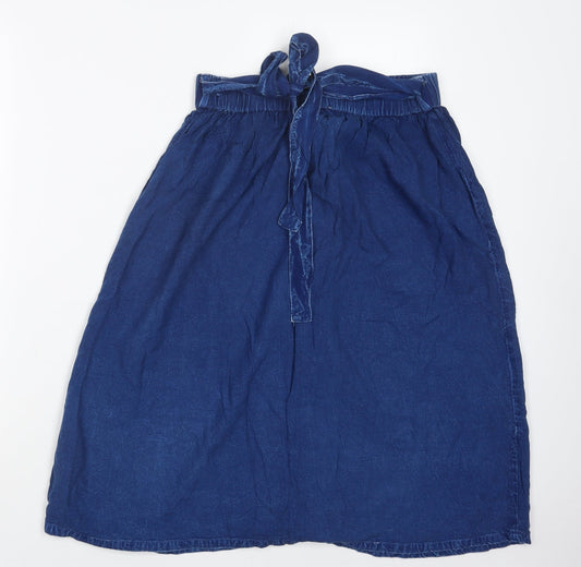 Brave Soul Womens Blue A-Line Skirt Size XS