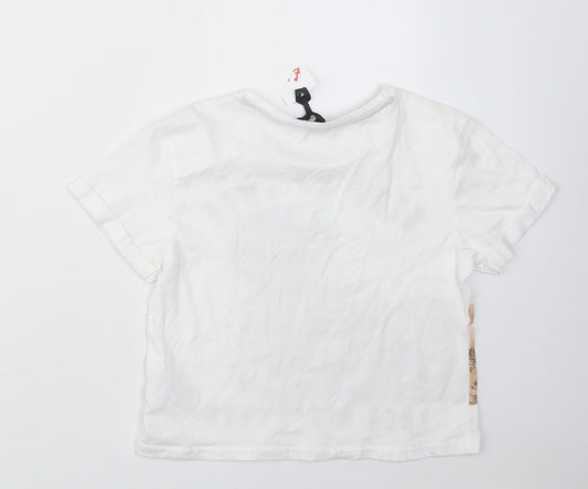 New Look Girls White Geometric Top Pyjama Top Size S
