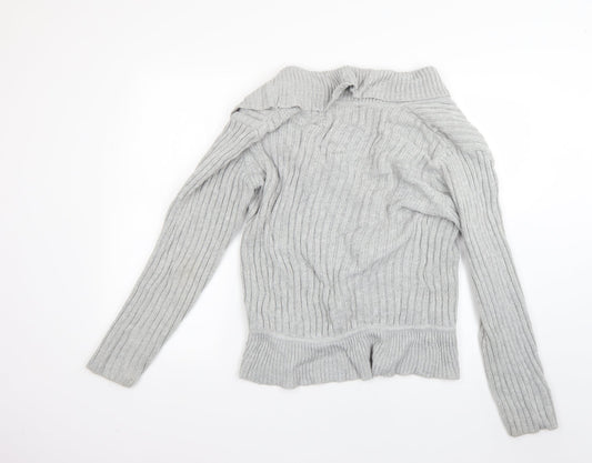 Preworn Womens Grey Cardigan Jumper Size 12