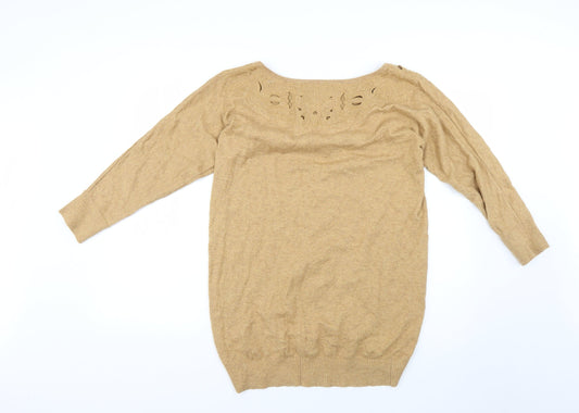 Monsoon Womens Brown Pullover Jumper Size S