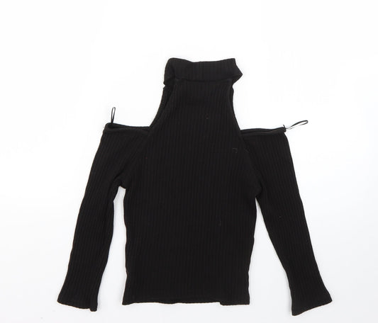 Miss Selfridge Womens Black Pullover Jumper Size 10