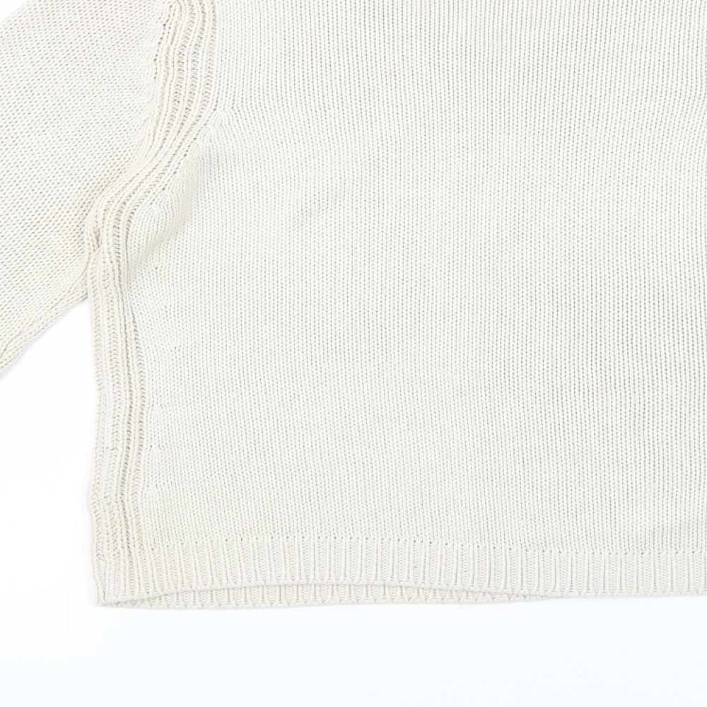 Internacionale Womens Beige Pullover Jumper Size 14