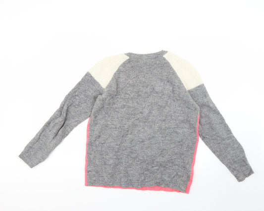 Marks and Spencer Womens Multicoloured Geometric Pullover Jumper Size 10