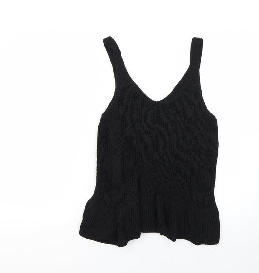 NEXT Womens Black Basic T-Shirt Size 8