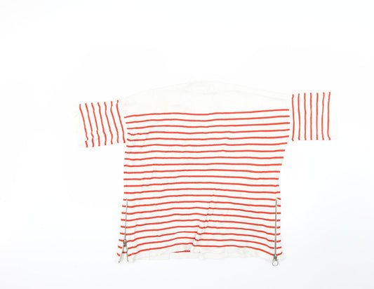 Warehouse Womens Multicoloured Striped Pullover Jumper Size 10