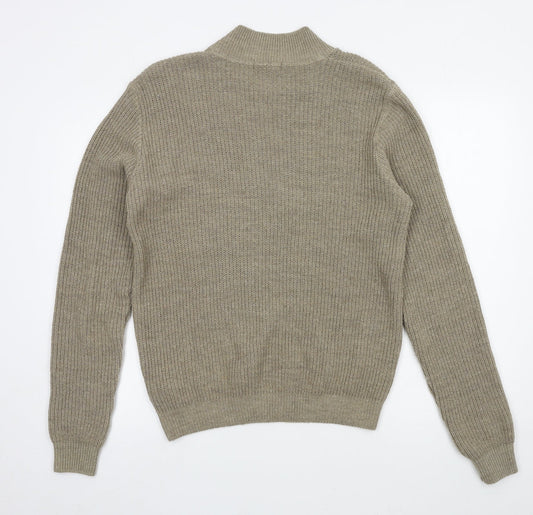 Boohoo Womens Brown Knit Pullover Jumper Size S