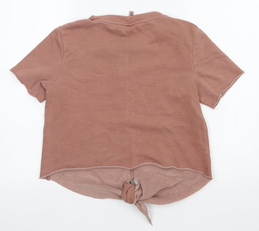 H&M Womens Pink Jersey Basic T-Shirt Size S