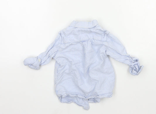Marks and Spencer Boys Blue Basic Button-Up Size 18-24 Months