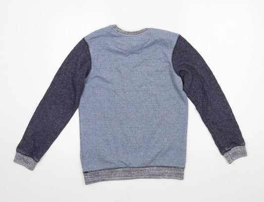 Marks and Spencer Boys Blue Jersey Pullover Sweatshirt Size 11-12 Years