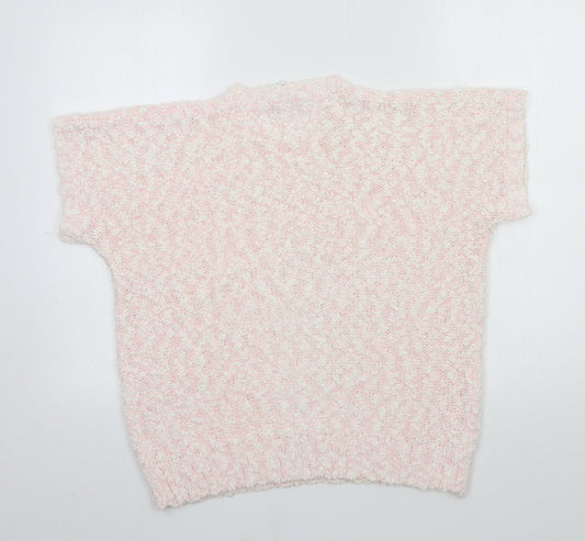 Preworn Womens Pink Knit Pullover Jumper Size 18